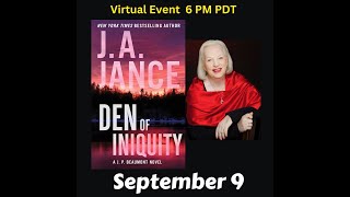 JA Jance discusses Den of Iniquity [upl. by Edyth]