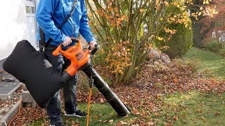 POWER OHNE ENDE Elektro Laubsauger Laubbläser amp Häcksler im Test Black und Decker GW3030  2017 [upl. by Uah]