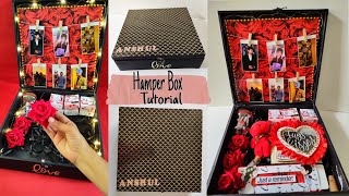 How To Make Hamper Box at home step by step Tutorial by Creativpiu [upl. by Sucramej]