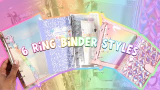 Popular 6 ring binder journal styles for rainbow aesthetic and refill protection 🌈💞 [upl. by Pascal193]