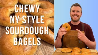 Chewy NYStyle Sourdough Bagels StepbyStep Recipe [upl. by Engud]