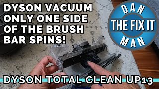 Dyson Ball Total Clean Vacuum Drive Gear Axle Broken Only one side of the brush bar spins Easy Fix [upl. by Mercy537]