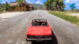 Forza Horizon 5  Fiat 124 Sport Spider 1980  Fast Driving  Thrustmaster T300RS Gameplay [upl. by Bashemath]