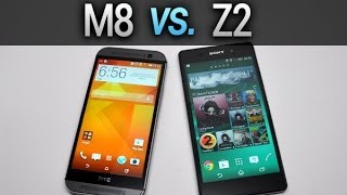 HTC One M8 vs Sony Xperia Z2 comparatif complet  par TestMobilefr [upl. by Dalohcin]