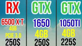 RX 6500 XT PCIE 30 VS GTX 1650 VS GTX 1050 TI GAMING BENCHMARKS TEST 12 GAMES ON 1080P [upl. by Tedd]