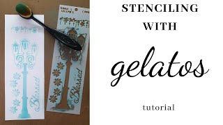 Stenciling with Gelatos [upl. by Annahsohs114]