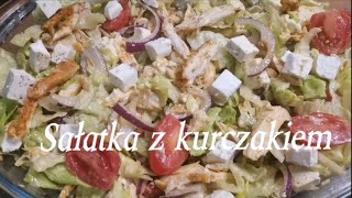 Sałatka z kurczakiem w sosie musztardowomiodowym😋 Chicken salad in a mustardhoney sauce [upl. by Alexandr403]