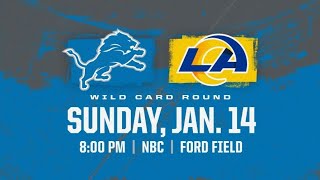 PREVIEW  WILD CARD RD 1  LOS ANGELES RAMS  DETROIT LIONS 2024 PLAYOFFS [upl. by Shalna174]