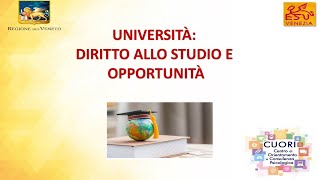 Università diritto allo studio e opportunità [upl. by Joon504]