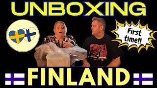 Swedish couple unbox GREAT gifts from Finland [upl. by Tate]