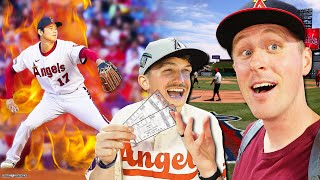 A FAN INVITES ME TO SIT BEHIND HOME PLATE FOR SHOHEI  Kleschka Vlogs [upl. by Eigriv350]