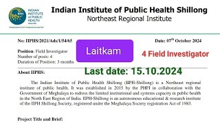 Laitkam 4 Field Investigator under MACS project IIPHS Shillong [upl. by Thaddeus371]