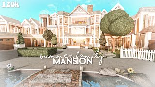 Summer family mansion  Bloxburg build 120k [upl. by Rayle]