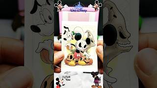 Mickey Mouse in Halloween Version Cut amp Paste Sticker ASMR mickeymouse halloween [upl. by Ellehcor]