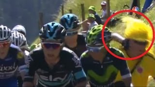 Chris Froome appears to punch fan during stage eight of the Tour de France [upl. by Jann]