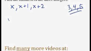 CONSECUTIVE INTEGERS Word Problems Algebra 1  2 [upl. by Jermaine496]