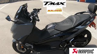 Essaie du Tmax 560 2021 akrapovic test et présentation [upl. by Annawoj765]