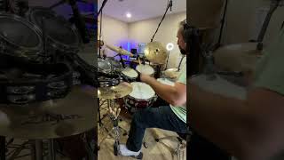 Led Zeppelin Achilles’ Last Stand drum cover drums drumcover youtubeshorts drumvideo music [upl. by Sdlonyer]