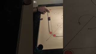 CARROM TRICK SHOT  HARD SCISSORS PRESS [upl. by Nywloc]