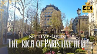 4K Luxurious NeuillysurSeine Paris Elite Suburb 🏡✨ Luxury homes in Paris [upl. by Allecnirp]