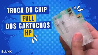 Tutorial  Troca do Chip Full dos Cartuchos e Bulk Ink HP 711 932 933 950 951 954  SULINK [upl. by Erehc]