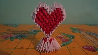 Cómo HACER un CORAZÓN de ORIGAMI 3d [upl. by Isidro]