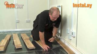 InstaLay 3  Peel amp Stick underlay wood flooring demo [upl. by Dnomad]