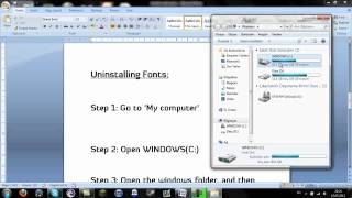 How to installuninstall fonts on Windows 7 [upl. by Borszcz]