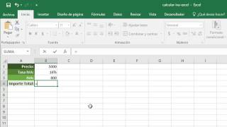 Cómo calcular el IVA en Excel [upl. by Highams]