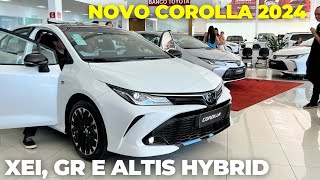 NOVO TOYOTA COROLLA 2024 XEI ALTIS HYBRID E GR [upl. by Earle152]