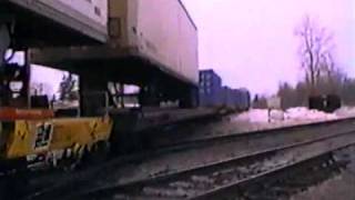 NS Train at Butler INConrail Derailment at Bryan OH 11799 [upl. by Jenkel]