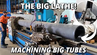 Machining With The BIG Lathe  Large Lathe Work [upl. by Arvonio928]