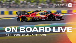 Onboard the 50 LIVE race action at 24H of Le Mans 2024  Ferrari Hypercar Part 2 [upl. by Yrojram]