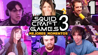 MEJORES MOMENTOS EN SQUID CRAFT GAMES 3 DIA 1 [upl. by Oicul]