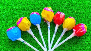 🍭 Learn Colors with Lollipops and Sweets Yummy Rainbow Lollipops ASMR [upl. by Adriene]