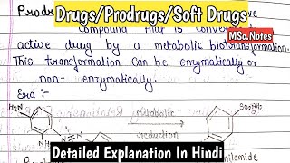 Drugs  Prodrugs  Soft Drugs  Drug Design  Organic Chemistry ImpFor MSc Semester Exams [upl. by Maloney195]