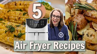 5 AIR FRYER RECIPES  QUICK amp EASY AIR FRYER RECIPES [upl. by Airotnahs262]