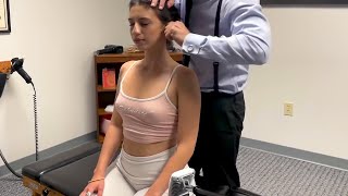 Pulling amp Cracking Her EARS Tingly and Fuzzy  ASMR Chiropractic [upl. by Ranee]