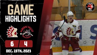 Official BCHL Highlights  Alberni Valley vs Chilliwack  Dec 15th 2023 [upl. by Sleinad249]