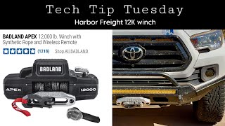 Tech Tip Tuesday  Harbor Freight 12000lb winch [upl. by Borlow]