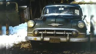 Old 1950s Footage of Cars in Snowy Driveway  Stock Video [upl. by Joub]