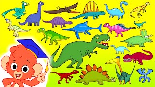 Club Baboo  Dinosaur ABC A is for Ankylorsaurus B is for   Learn Dinosaur names with Baboo [upl. by Warfold]