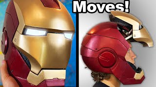 Making a Cardboard IRON MAN Helmet That Opens [upl. by Eisso]