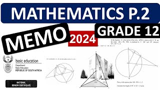 P2 MEMO MATHEMATICS PAPER 2 GRADE 12 FINAL EXAMS NOVEMBER EXAMS 2024 THUNDEREDUC [upl. by Acquah]