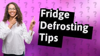 How to defrost a fridge freezer without turning it off [upl. by Nerrat]