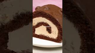 chocolate swiss roll cake 🥮shorts [upl. by Aiet57]