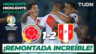 Highlights  Colombia 12 Perú  Copa América 2021  Grupo AJ3  TUDN [upl. by Sualakcin]