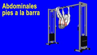 Ejercita los abdominales con la rutina abdominales pies a la barra [upl. by Schell]