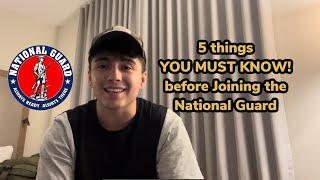 National Guard 5 things YOU MUST KNOW before joining [upl. by Euqinna]