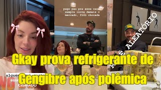 Gkay prova refrigerante de Gengibre do Felipe Titto após polêmica [upl. by Ciryl]